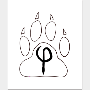 Phi Furry Pride Paw Posters and Art